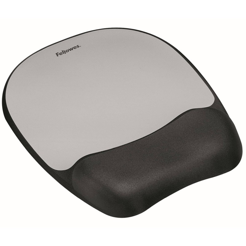 Fellowes Ergo Mouss' - Tapis de souris avec repose-poignet intégré - Aluminium