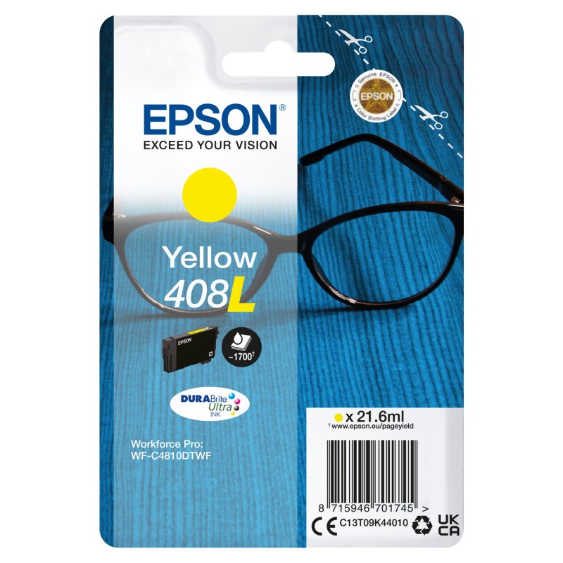 Epson 408 L Cartouche d'encre originale grande capacité C13T09K44010 - Jaune