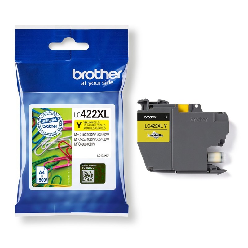 Brother LC422XLY Cartouche d'encre originale grande capacité - Jaune
