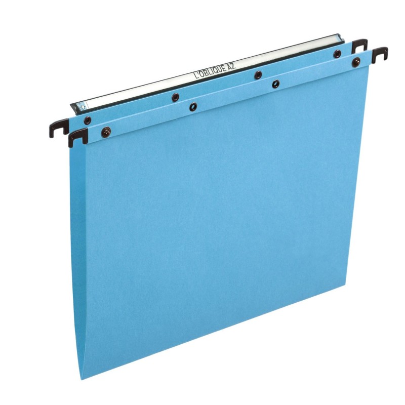 Elba Dossier suspendus pour tiroir Ultimate A4 Kraft - 100 feuilles - Fond V - Bleu - Lot de 25