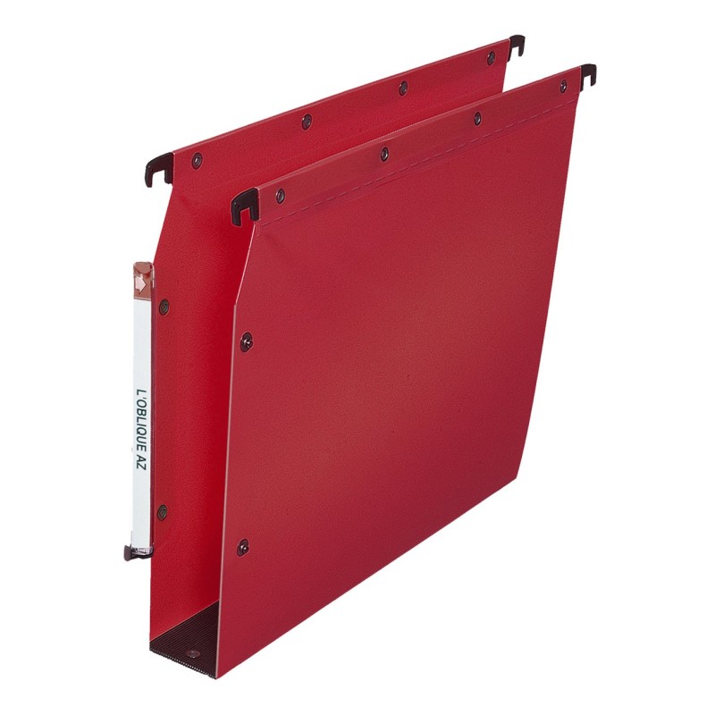 Elba Dossier suspendus pour armoire Ultimate A4 Polypropylène - 550 feuilles - Fond U 50 mm - Rouge - Lot de 10