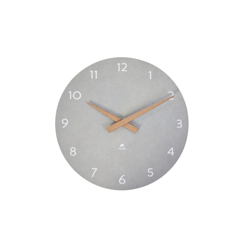 Alba Horloge murale Hormilena en bois - Diamètre 30 cm - Gris