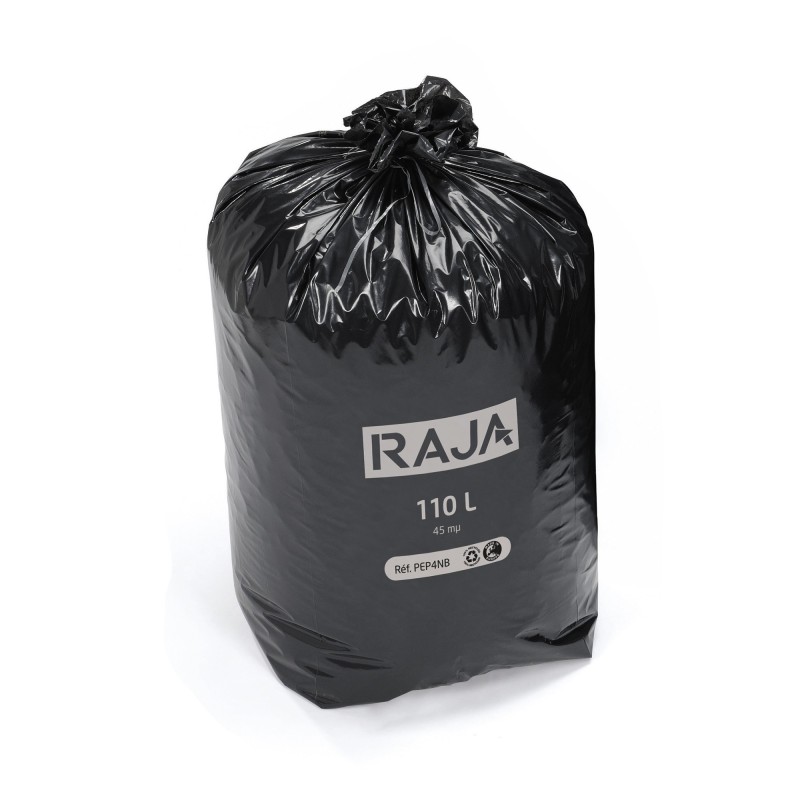 RAJA Sac poubelle 110L noir - Lot de 200
