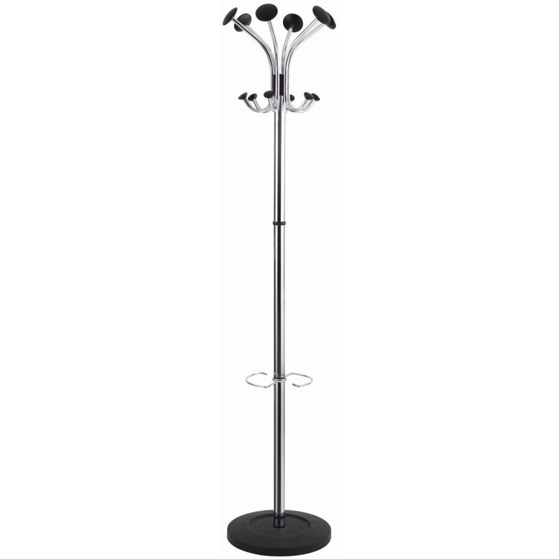 Alba Portemanteau Chromy 12 patères - Noir chrome