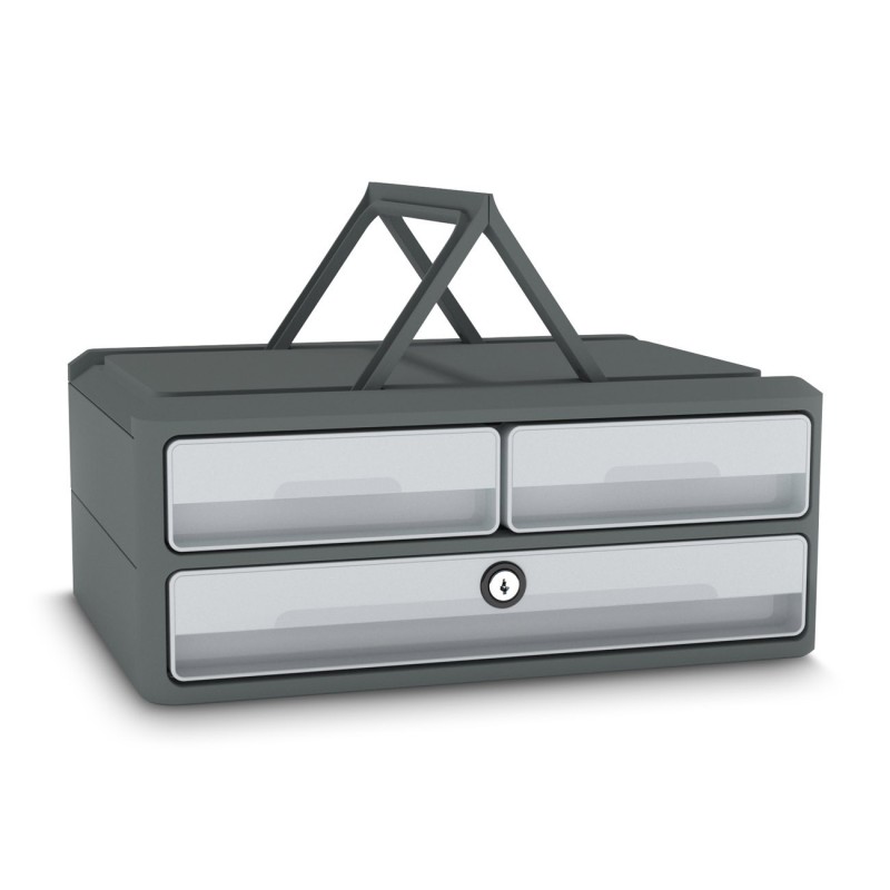 CEP Module de classement MoovUp Secure 3 tiroirs - Gris