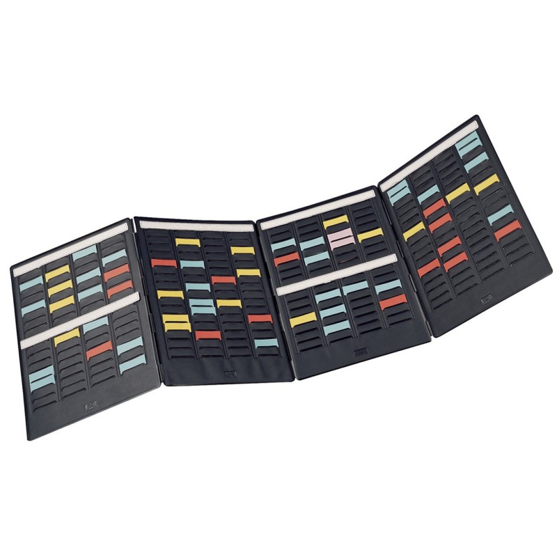 Nobo Mini planning à fiches T1,5 - 4 volets - Noir