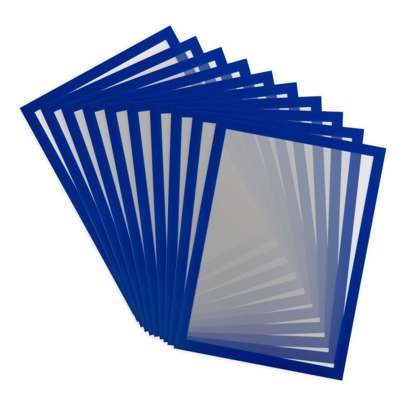 DJOIS by Tarifold Magneto Pro Solo - Pochette murale A4 - Cadre bleu - Lot de 10