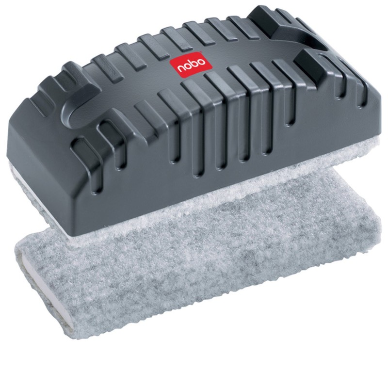 Nobo Recharges de brosse magnétique pour tableau blanc - Feutre gris - Lot de 10