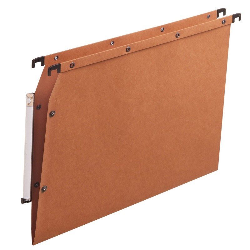 Elba Dossier suspendus pour armoire Ultimate A4 Kraft - 100 feuilles - Fond V - Orange - Lot de 25
