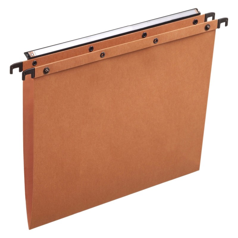 Elba Dossier suspendus pour tiroir Ultimate A4 Kraft - 100 feuilles - Fond V - Orange - Lot de 25