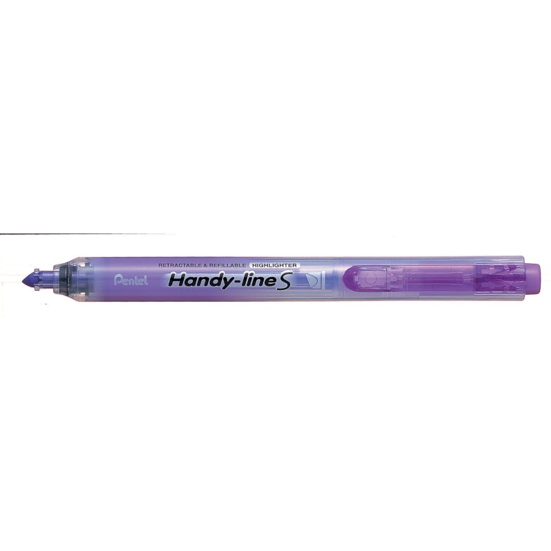 Pentel Surligneur Handy Line S pointe biseautée rétractable - 4 mm - Violet