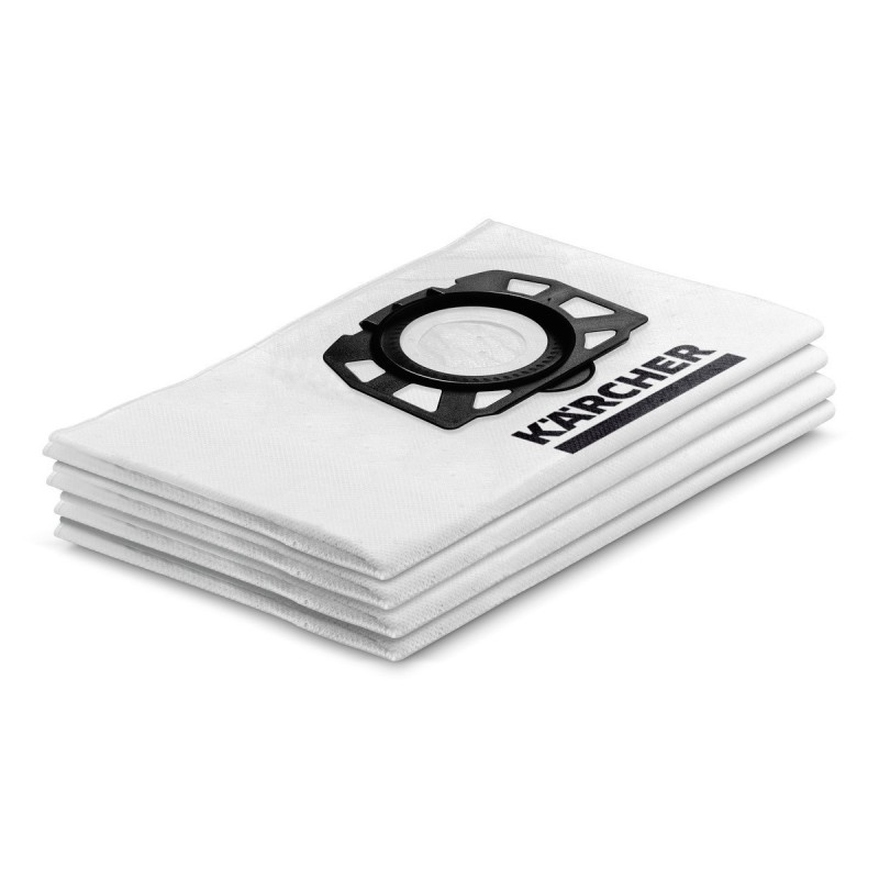 Kärcher Sacs filtre toison pour aspirateur WD2 et WD3 - Lot de 4