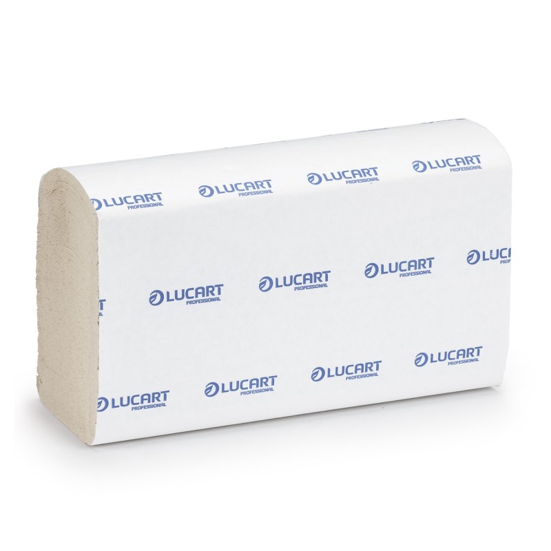 Lucart Essuie-mains recyclés pliés EcoNatural 200 feuilles - lot de 15