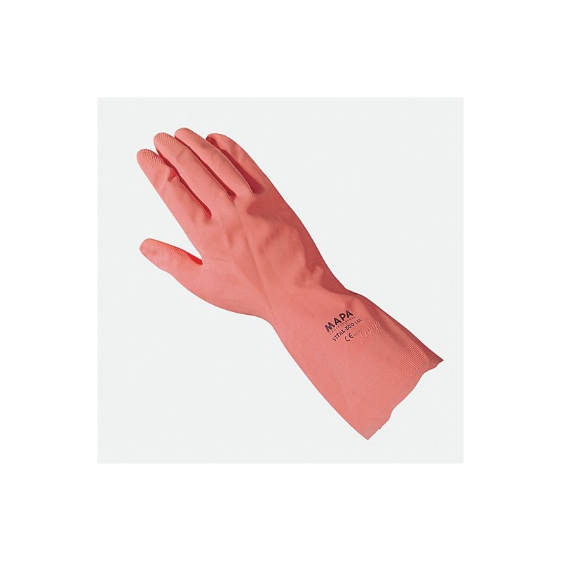Mapa Gants de ménage Vital 115 - Rose - Taille 7 - Lot de 10 paires