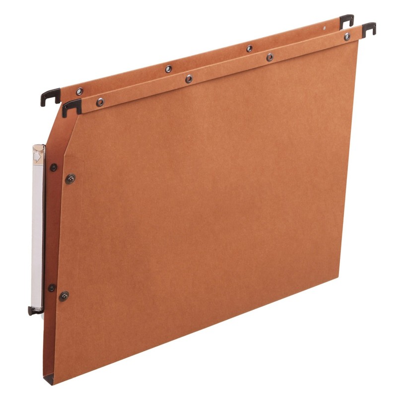 Elba Dossier suspendus pour armoire Ultimate A4 Kraft - 150 feuilles - Fond U 15 mm - Orange - Lot de 25