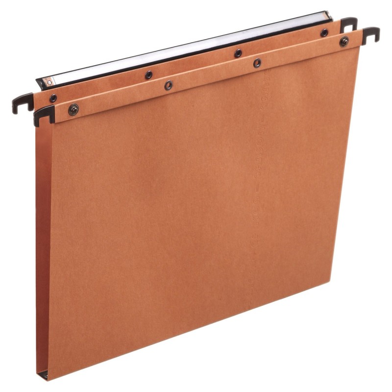 Elba Dossier suspendus pour tiroir Ultimate A4 Kraft - 150 feuilles - Fond U 15 mm - Orange - Lot de 25