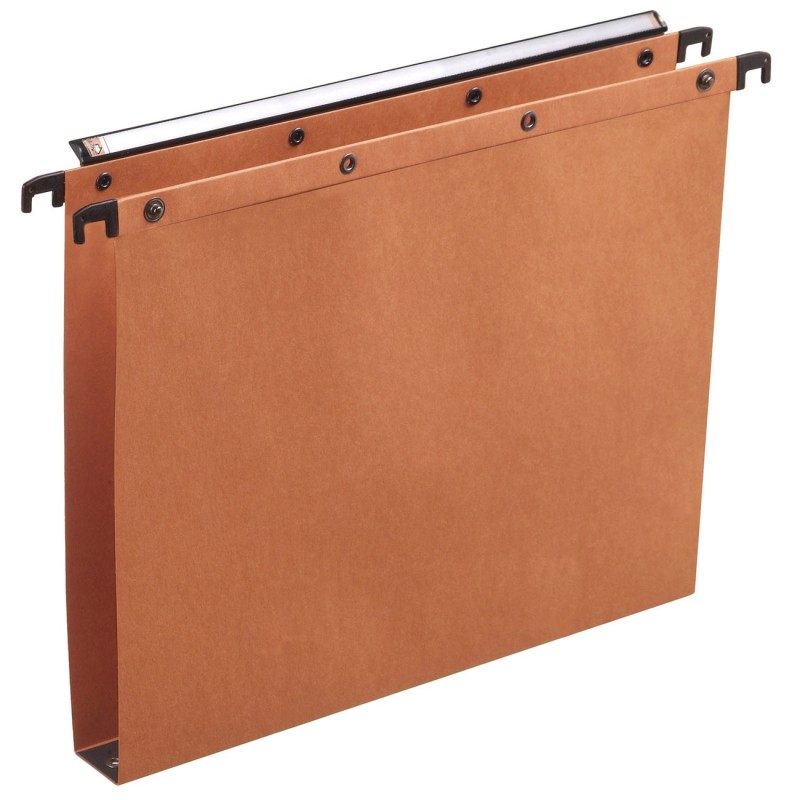 Elba Dossier suspendus pour tiroir Ultimate A4 Kraft - 350 feuilles - Fond U 30 mm - Orange - Lot de 25