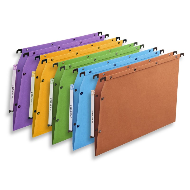 Elba Dossier suspendus pour armoire Ultimate A4 Kraft - 100 feuilles - Fond V - Assortis - Lot de 25