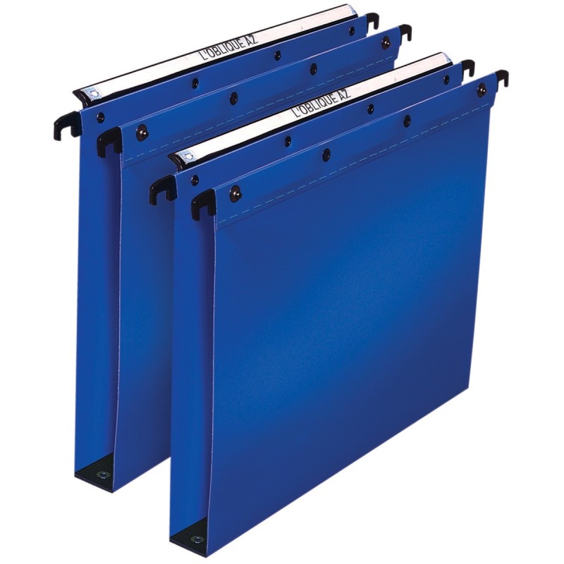 Elba Dossier suspendus pour tiroir Ultimate A4 Polypropylène - 350 feuilles - Fond U 30 mm - Bleu - Lot de 10