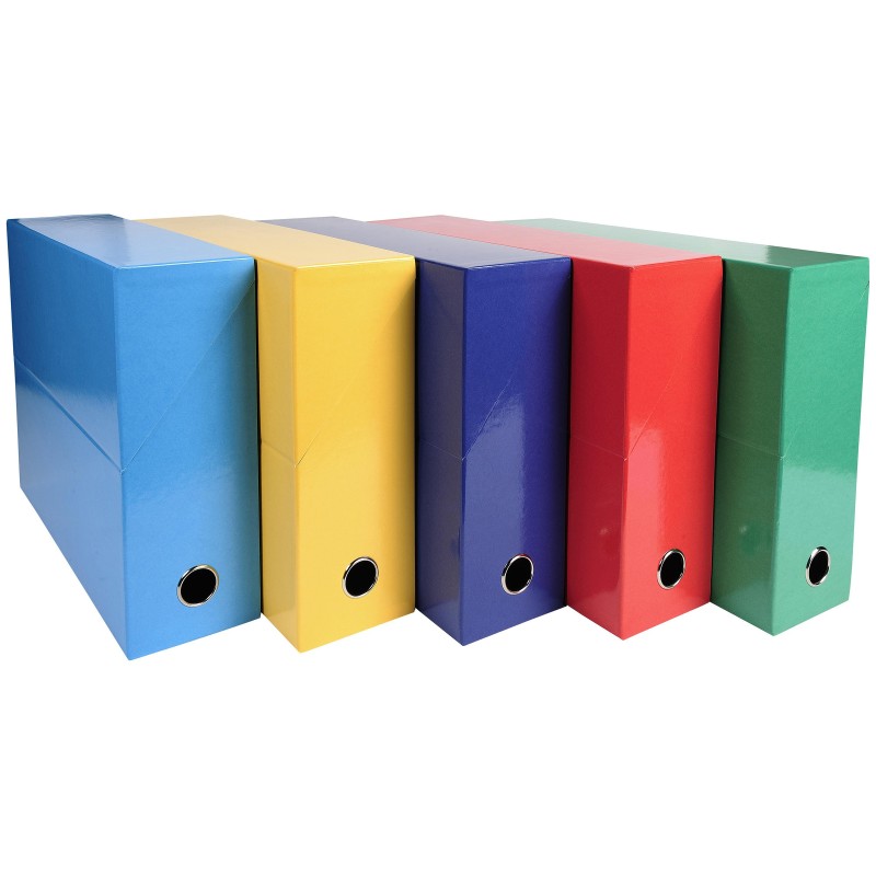 Exacompta Boîte de classement Iderama Dos 9 cm 800 feuilles A4  - Coloris assortis - Lot de 5