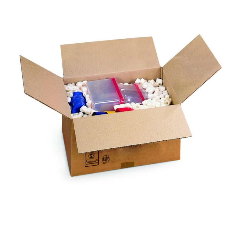 RAJA Caisse américaine carton simple cannelure - L.23 x l.19 x H.16 cm - Kraft brun - Lot de 25