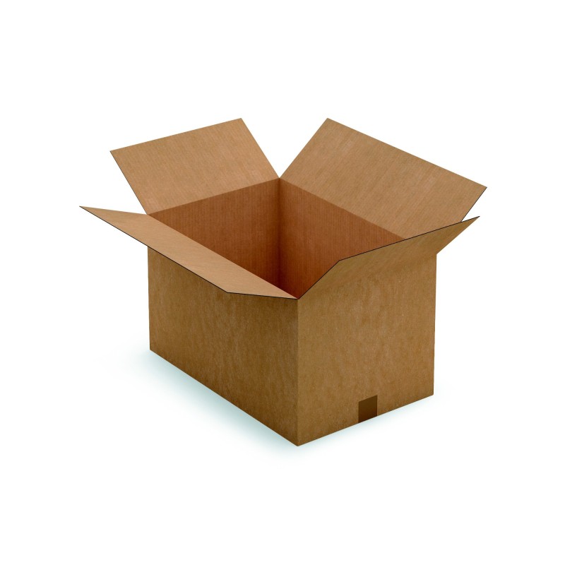 RAJA Caisse américaine carton simple cannelure - L.54 x l.36 x H.32 cm - Kraft brun - Lot de 20