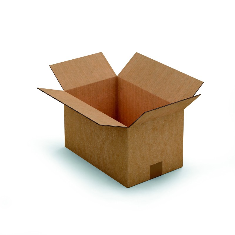 RAJA Caisse américaine carton double cannelure - L.35 x l.22 x H.20 cm - Kraft brun - Lot de 15