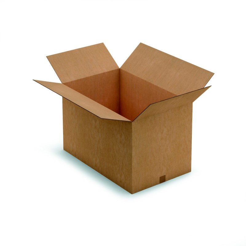 RAJA Caisse américaine carton double cannelure - L.80 x l.50 x H.50 cm - Kraft brun - Lot de 10