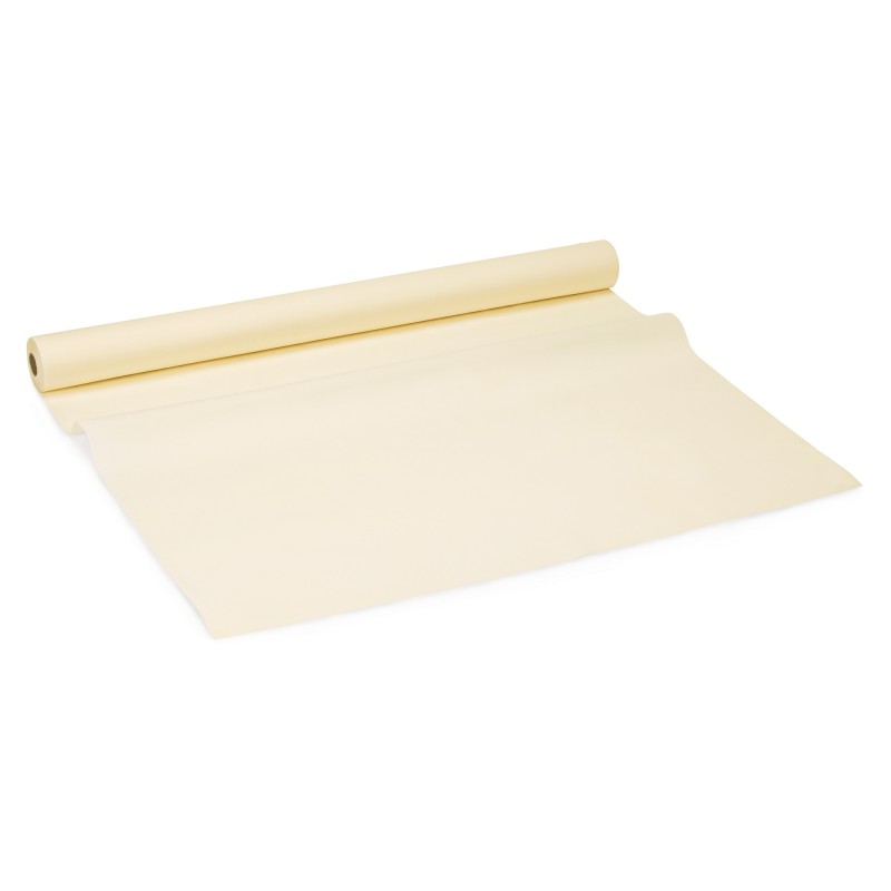 Nappe en rouleau aspect tissu - 25 m - Crème