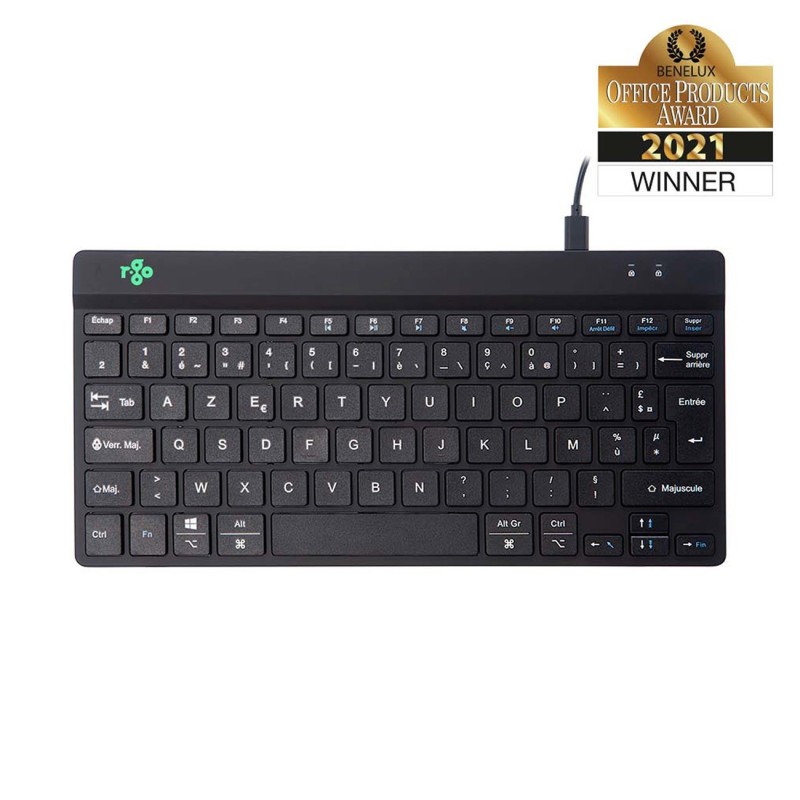 R-Go Tools Compact Break - Clavier ergonomique filaire USB - Noir