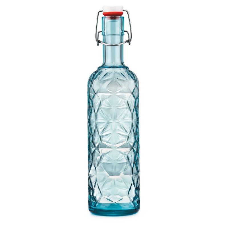 Bouteille en verre 1 L - Transparent - Lot de 6