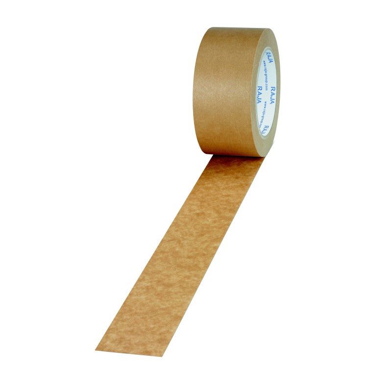 RAJA Ruban adhésif d'emballage en papier kraft 57 g/m² 50 mm x 50 m - Brun  - lot de 36