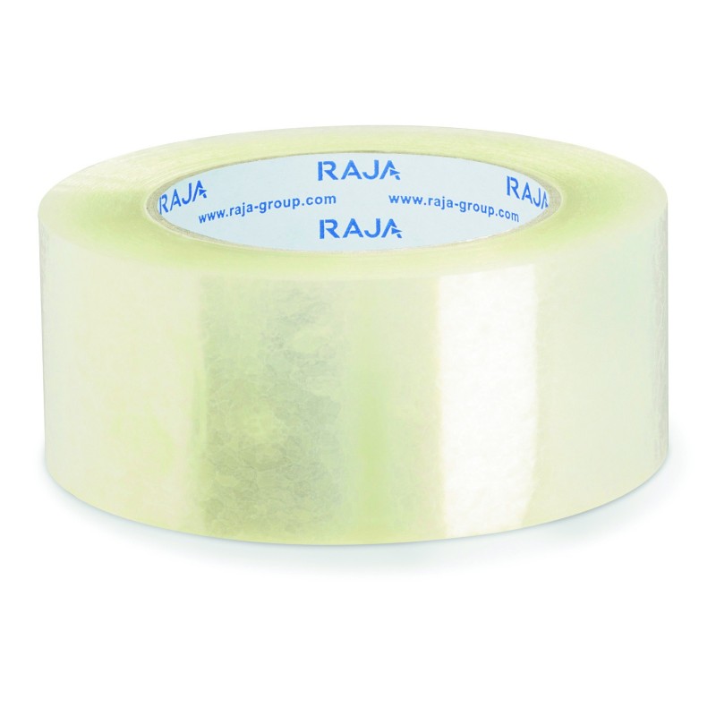 RAJA Ruban adhésif d'emballage résistant en polypropylène silencieux 35 microns 50 mm x 100 m - Transparent  - lot de 36