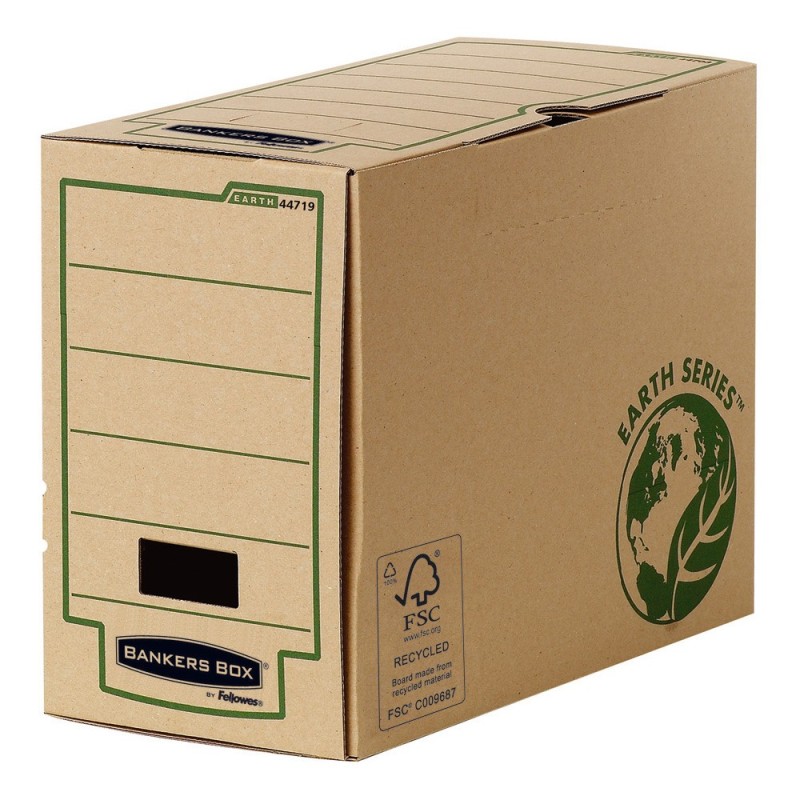 Bankers Box Boîte archives Earth Series en carton 100% recyclé certifié FSC - Dos 20 cm - Marron - Lot de 20
