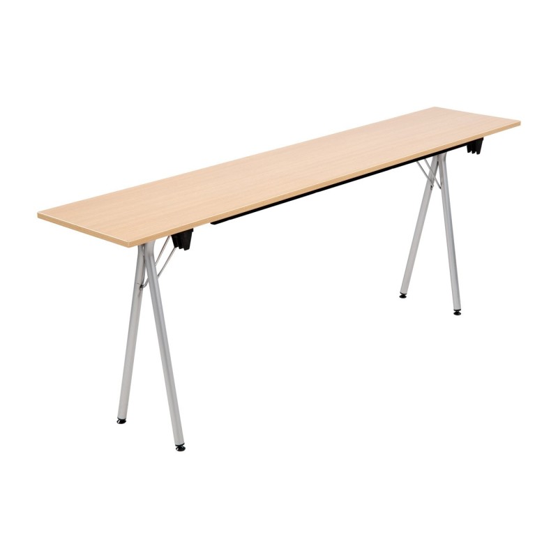 Table pliante Séminaire 3 places - Chêne/Aluminium