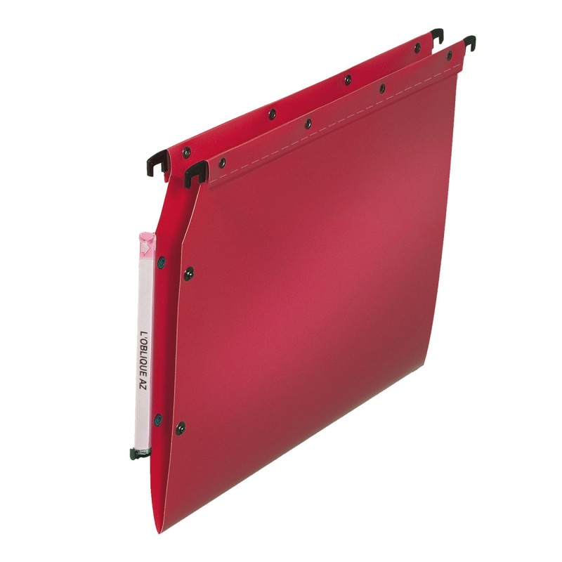 Elba Dossier suspendus pour armoire Ultimate A4 Polypropylène - 100 feuilles - Fond V - Rouge - Lot de 10