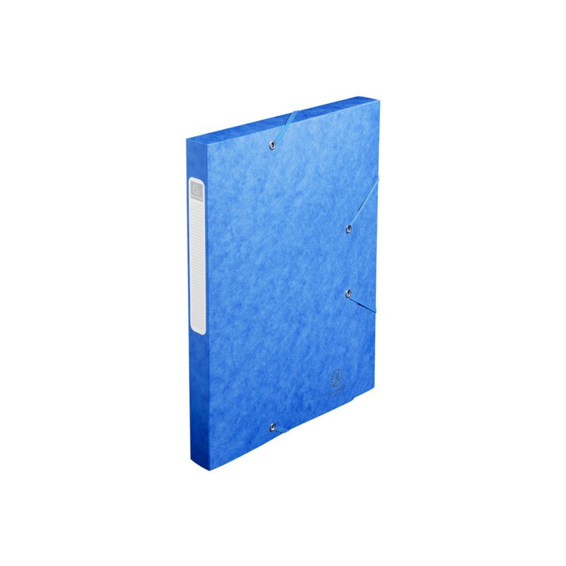 Exacompta Boîte de classement A4 Cartobox - Carte lustrée 5/10E - Dos 2,5 cm - Bleu - Lot de 25