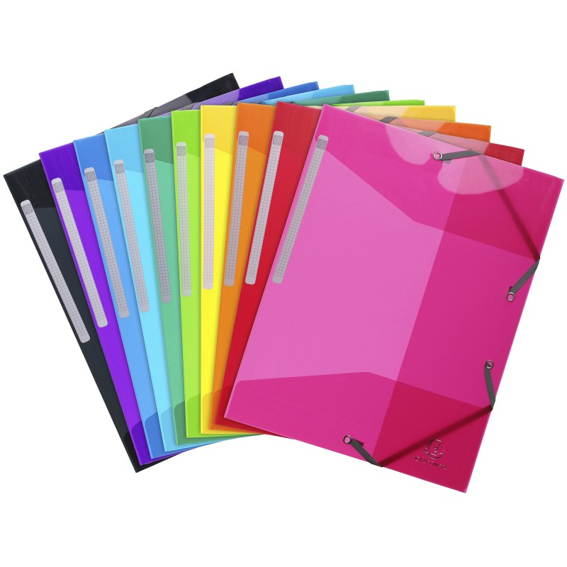 Exacompta Pochette Iderama A4 en polypropylène - 250 feuilles - Coloris assorties - Lot de 10