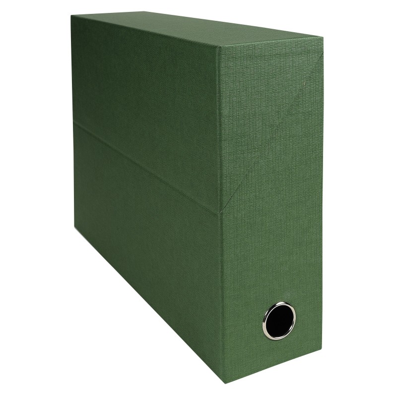 Exacompta Boîte de classement en toile cartonnée - Dos 9 cm - Vert - Lot de 5