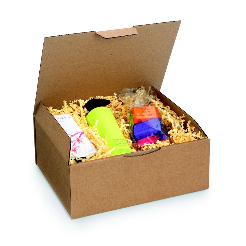 RAJA Boîte d'expédition brune en carton simple cannelure - L.25 x l.20 x H.10 cm - Lot de 50