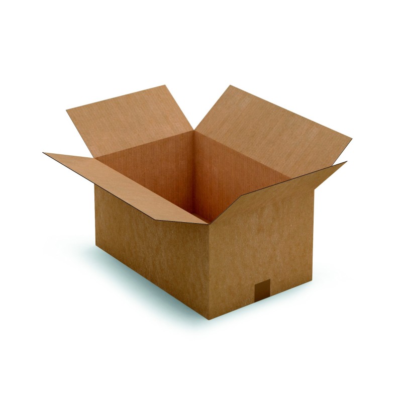 RAJA Caisse américaine carton simple cannelure - L.50 x l.33 x H.25 cm - Kraft brun - Lot de 25