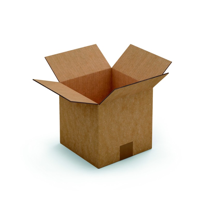 RAJA Caisse américaine carton simple cannelure - L.40 x l.40 x H.40 cm - Kraft brun - Lot de 25