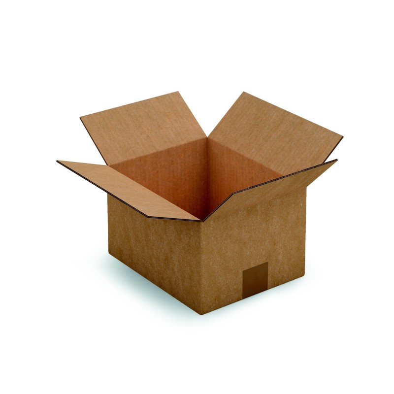 RAJA Caisse américaine carton double cannelure - L.25 x l.20 x H.15 cm - Kraft brun - Lot de 15