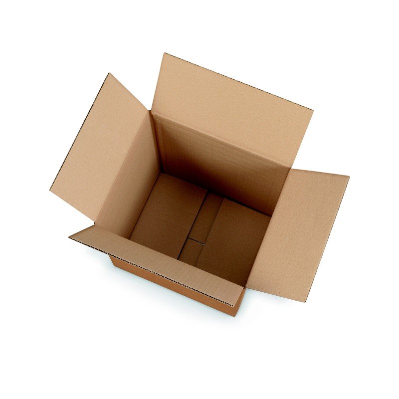 RAJA Caisse à hauteur variable en carton simple cannelure brun - L.35 x l.25 x H.20 à 30 cm - Lot de 20