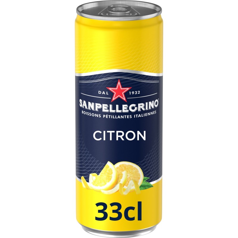 San Pellegrino Limonata Canette de format slim - Lot de 24 canettes de 33 cl