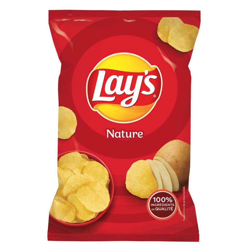 Lay's Paquet de Chips nature - Lot de 20 sachets de 45 g