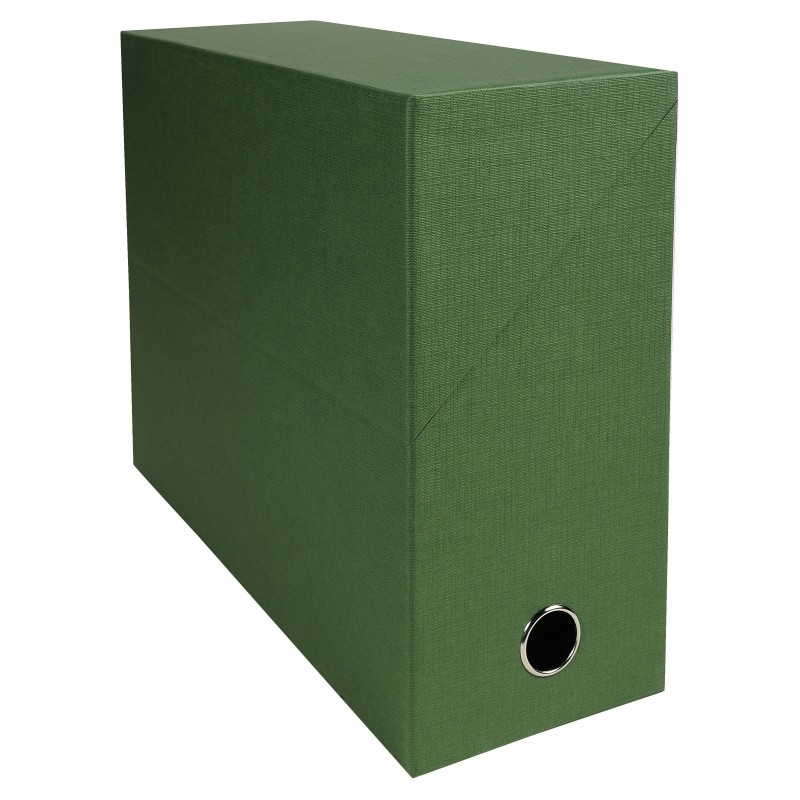Exacompta Boîte de classement en toile cartonnée - Dos 12 cm - Vert - Lot de 5