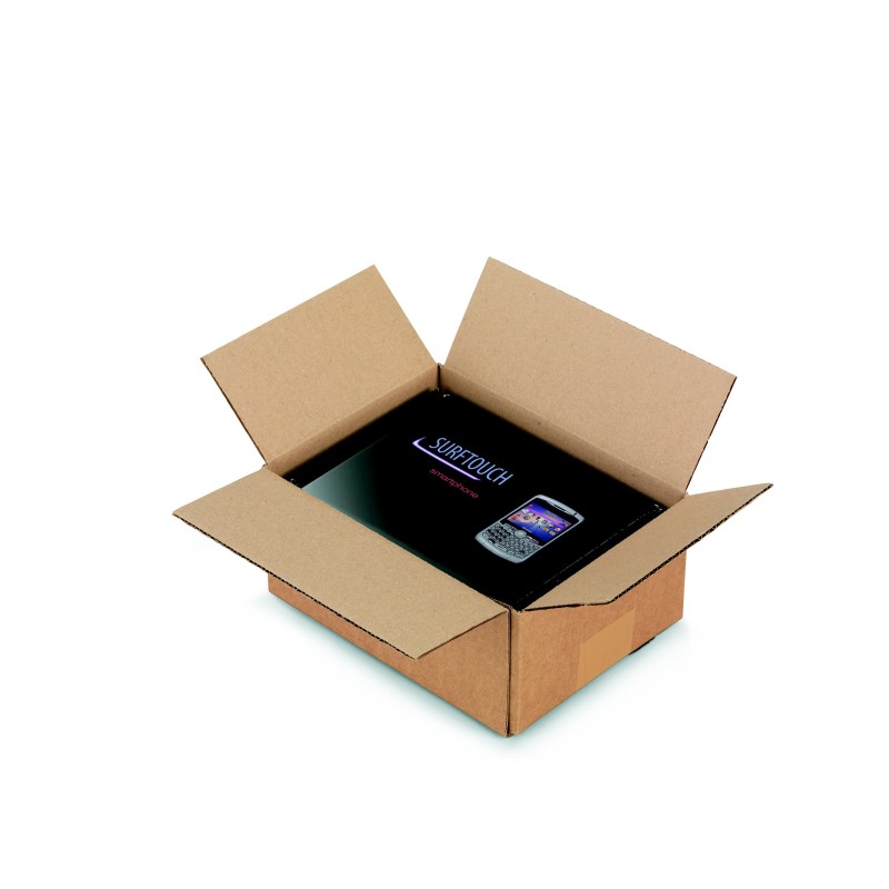 RAJA Caisse américaine carton simple cannelure - L.20 x l.15 x H.9  cm - Kraft brun - Lot de 25