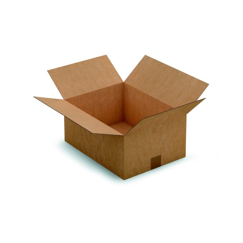 RAJA Caisse américaine carton simple cannelure - L.40 x l.30 x H.18 cm - Kraft brun - Lot de 25