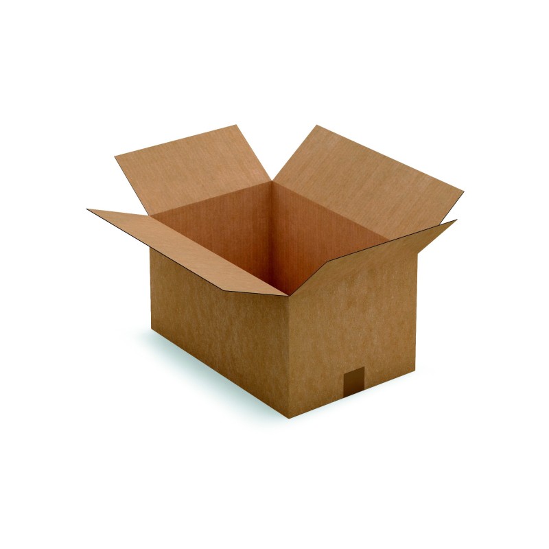 RAJA Caisse américaine carton simple cannelure - L.45 x l.30 x H.24 cm - Kraft brun - Lot de 25